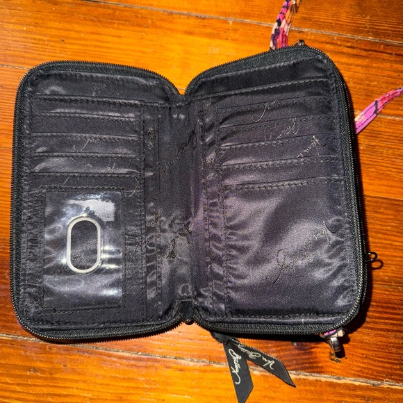 Vera Bradley Quilted Red and Pink Wristlet Clutch - Picture 3 of 6